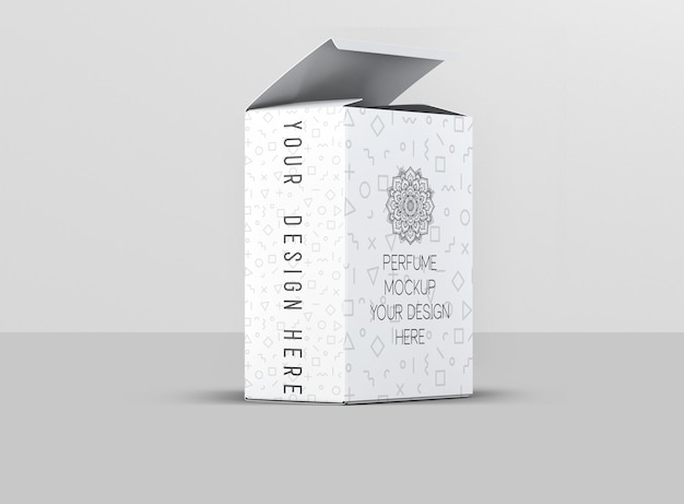 Perfume bottle box mockup