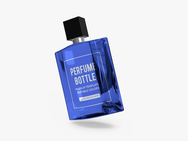 Perfume Bottle Mockup Design Rendering Isolated