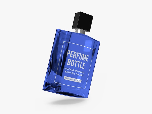 Perfume Bottle Mockup Design Rendering Isolated