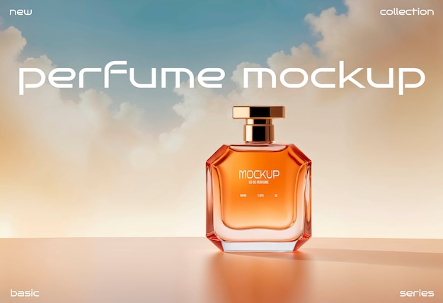 perfume design presentation mockup