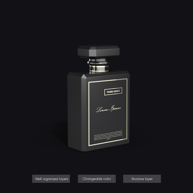 Perfume mockup in 3d rendering design