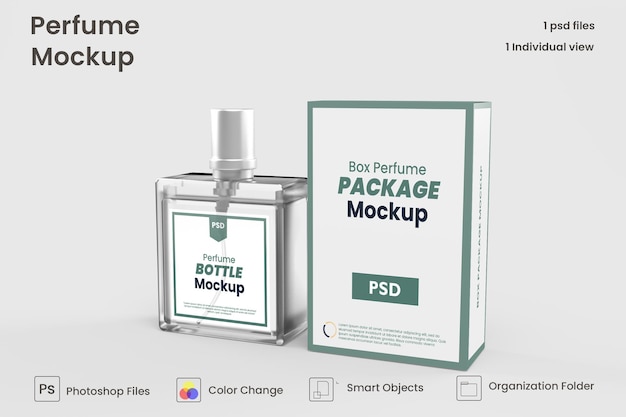 Макет упаковки духов Premium Psd