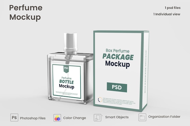 Mockup di confezione di profumo premium psd