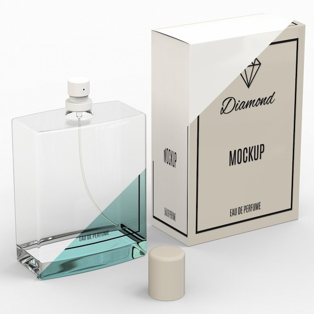 PSD perfume packaging mockup psd