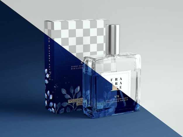 PSD perfume and packaging mockup