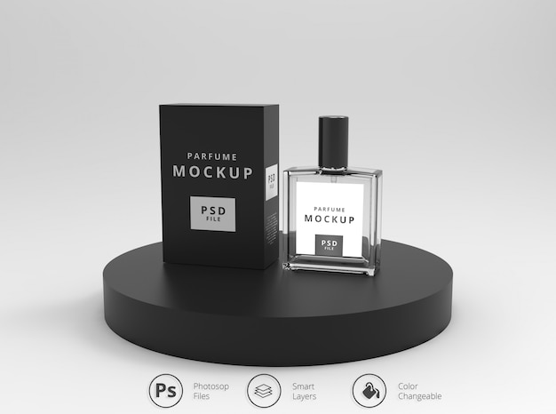 PSD perfume packaging mockup