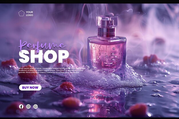 PSD perfume product advertising