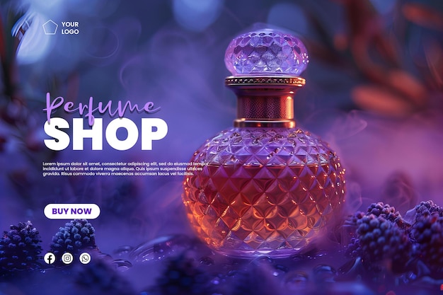 PSD perfume product advertising