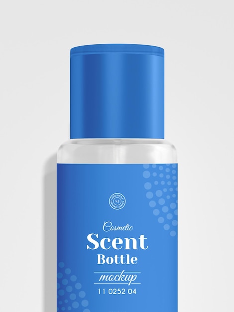 PSD perfume scent spray bottle branding mockup