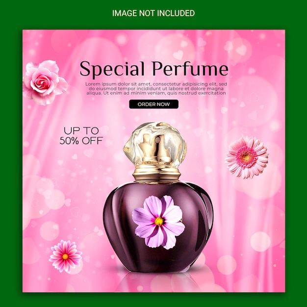 perfume social media advertisement banner design