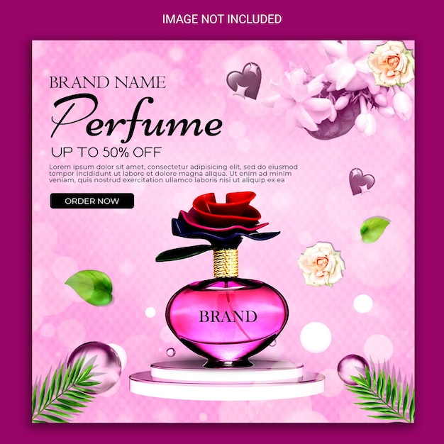 perfume social media post banner template.