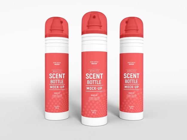 Mockup di imballaggio per flaconi spray di profumo