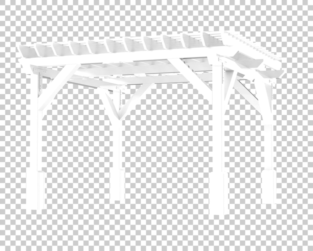 PSD pergola geïsoleerd op transparante achtergrond 3d-rendering illustratie