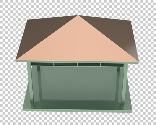 PSD pergola geïsoleerd op transparante achtergrond 3d-rendering illustratie