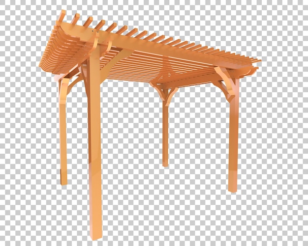 pergola isolated on transparent background 3d rendering illustration