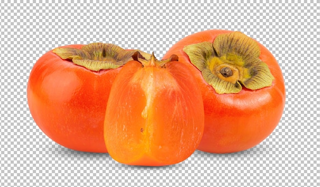 PSD persimmons isolated on alpha layer