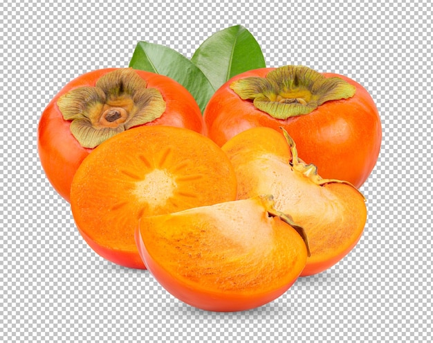 Persimmons isolated on alpha layer