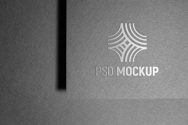 PSD perslogo op papieren mockup