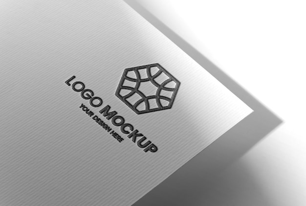 Perslogo op papieren mockup