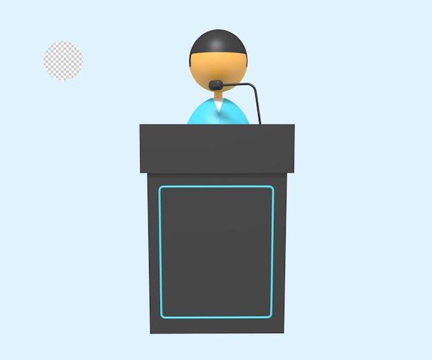 person giving a speech from a podium
