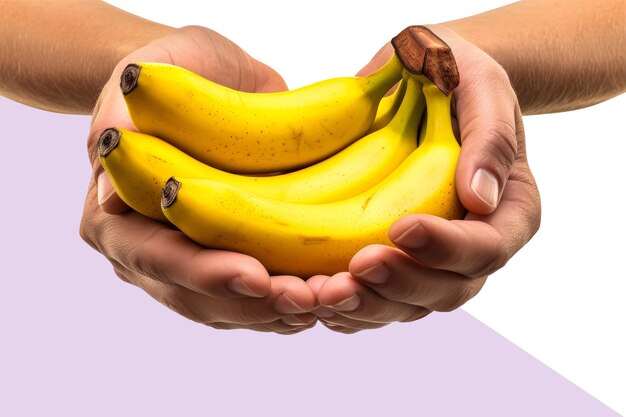 PSD person holding a bunch of bananas