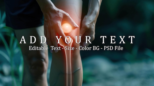 a person holding their knee
