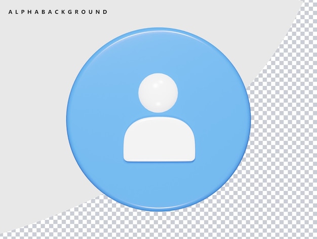 PSD 人のアイコンの 3 d レンダリング図