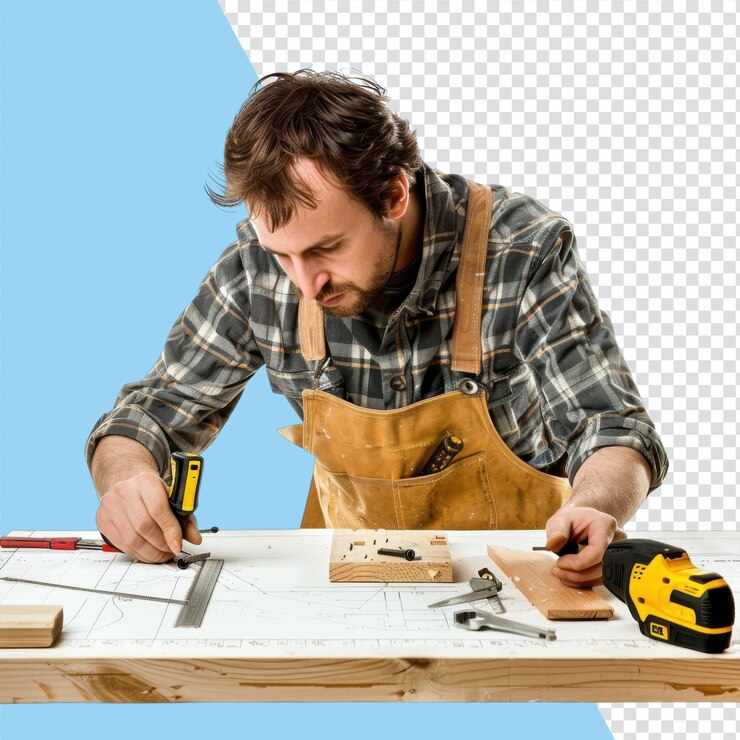 PSD person learning carpentry at home