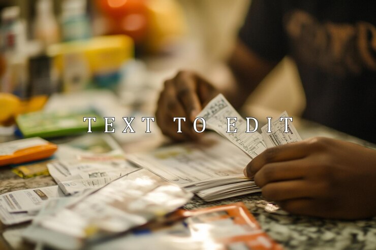 PSD person reviewing coupons and receipts at a table
