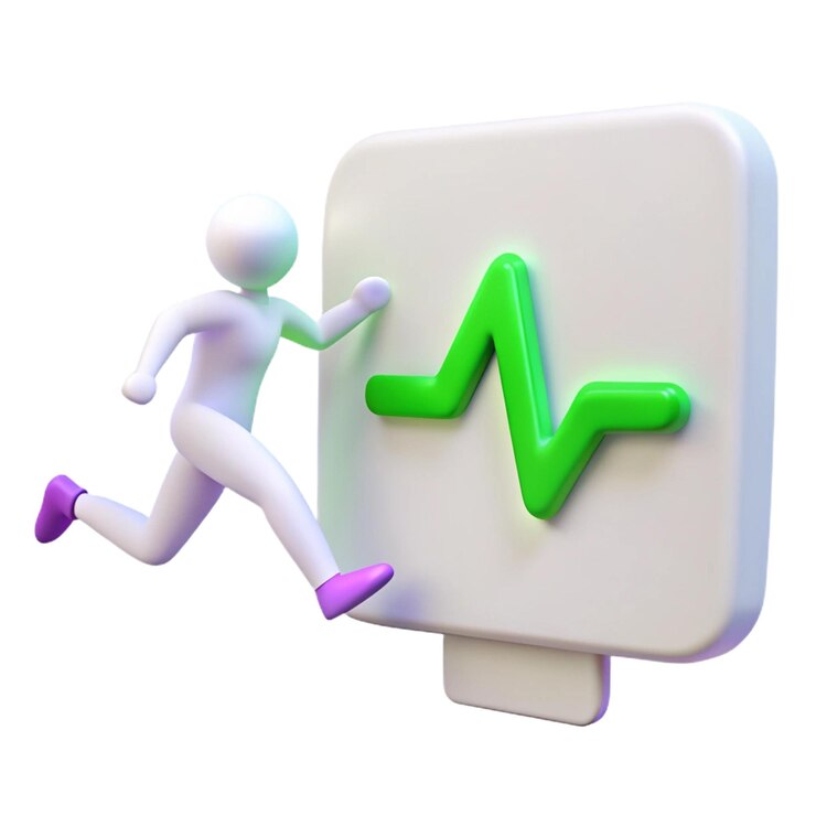 PSD a person running in a white box with a green arrow on it