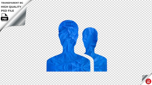 PSD person stalker blue paper psd transparent