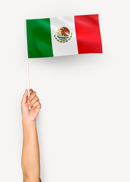 Person waving the flag of United Mexican States