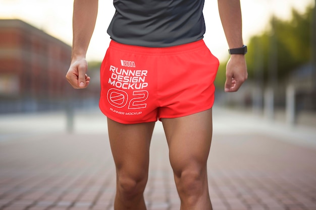 PSD person wearing runner clothing mockup