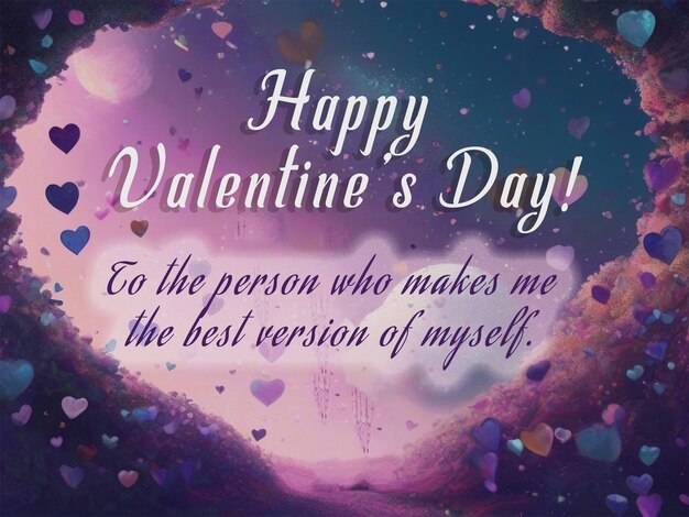 To the person who makes me the best version of myself Happy Valentines Day PSD Design