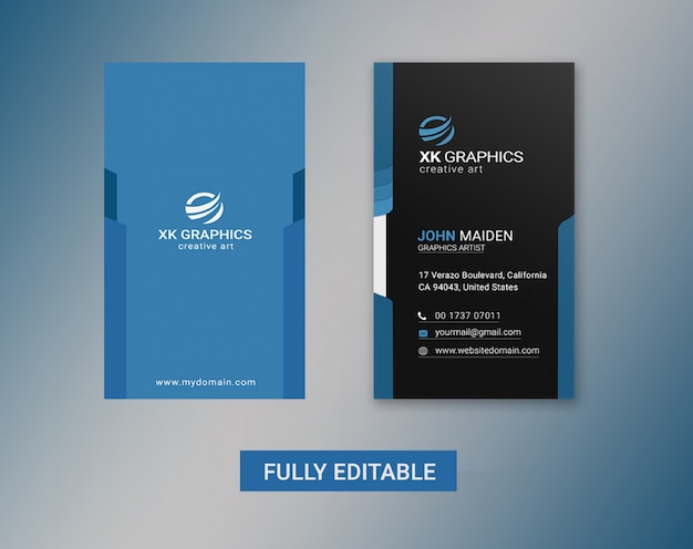 PSD personal business card