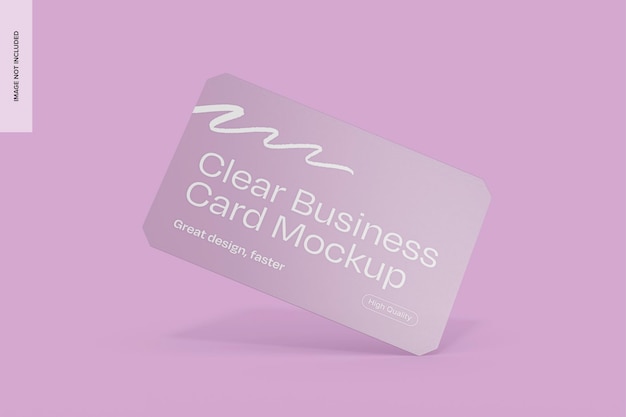 PSD personal clear business card mockup