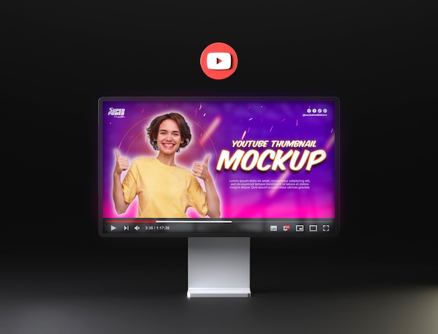 PSD personal computer youtube interface