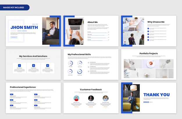 PSD personal portfolio presentation and project overview slider template