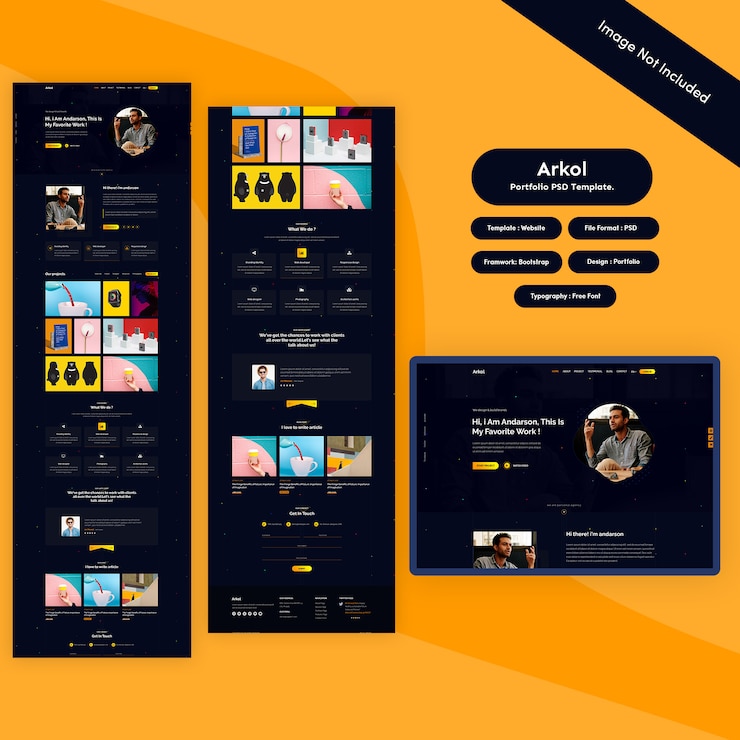 PSD personal portfolio psd template