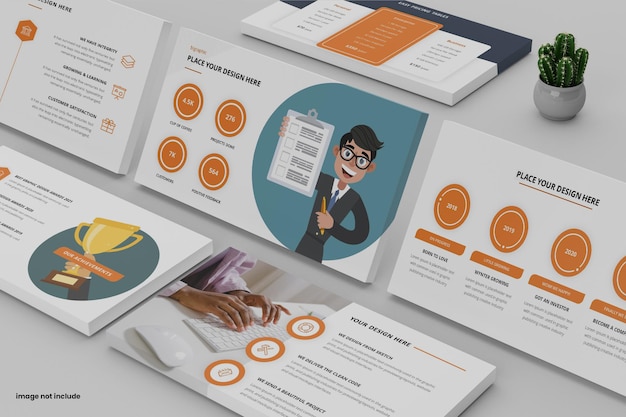 PSD perspectief presentatie power point mockup