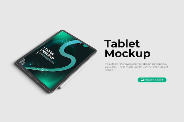 Perspectief tablet mockup design