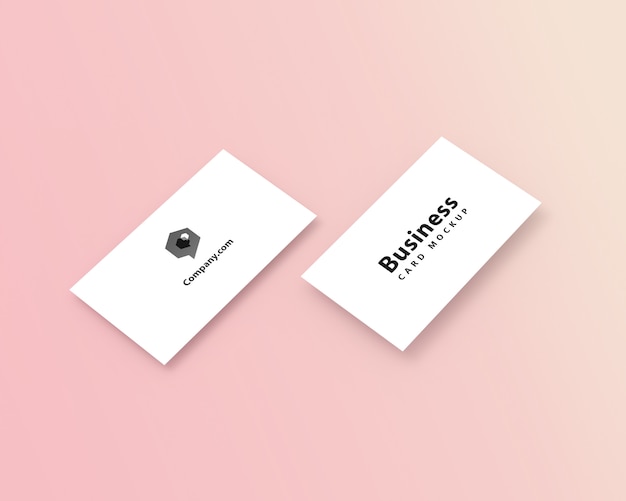 PSD perspective business card mockup