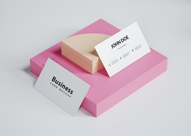 PSD perspective business card mockup