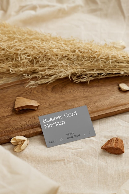 Perspective business card mockup