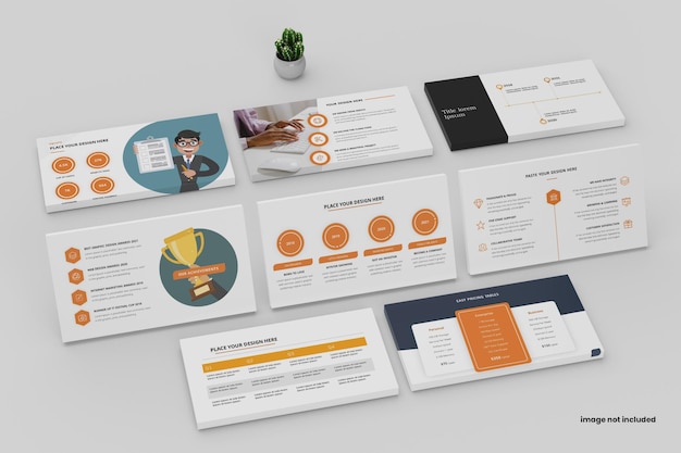 Prospettiva presentazione power point mockup