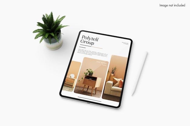 perspective tablet mockup