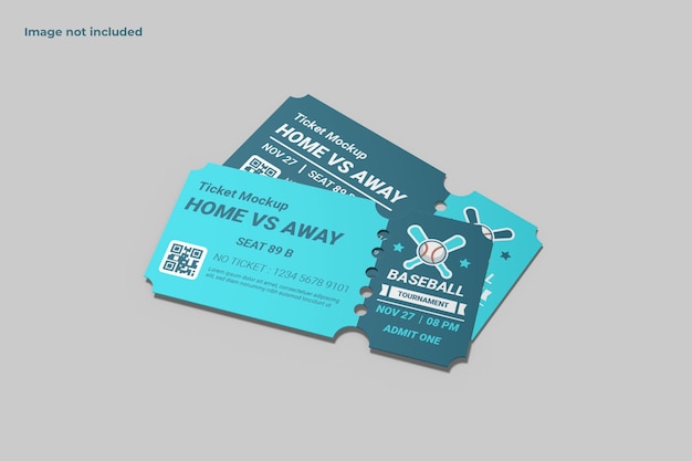 Perspective view ticket mockup