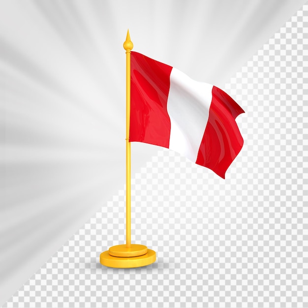 Peru flag 3d render