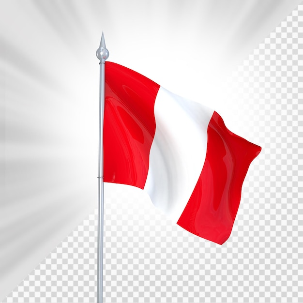 PSD peru flag 3d render