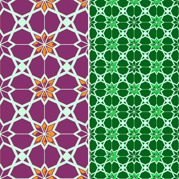 PSD perzische girih-tegels met veelhoekige vormen en aangepaste creatieve abstracte geometrische vector